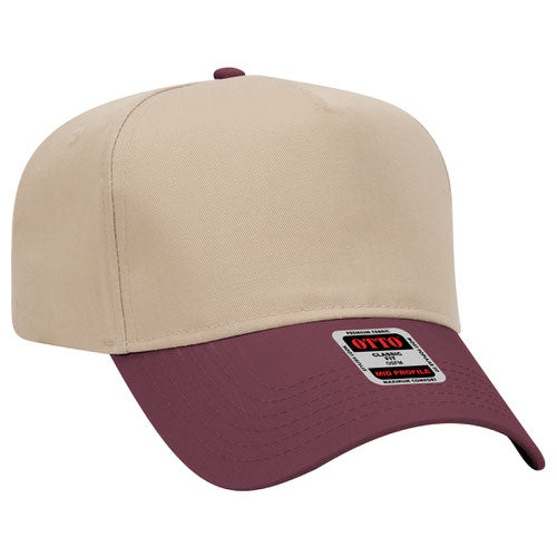 Baseball Cap - Khaki/Maroon