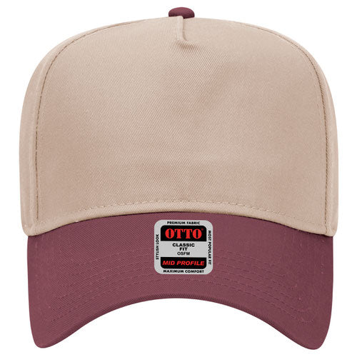 Baseball Cap - Khaki/Maroon