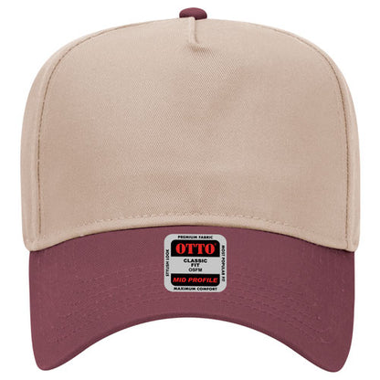 Baseball Cap - Khaki/Maroon